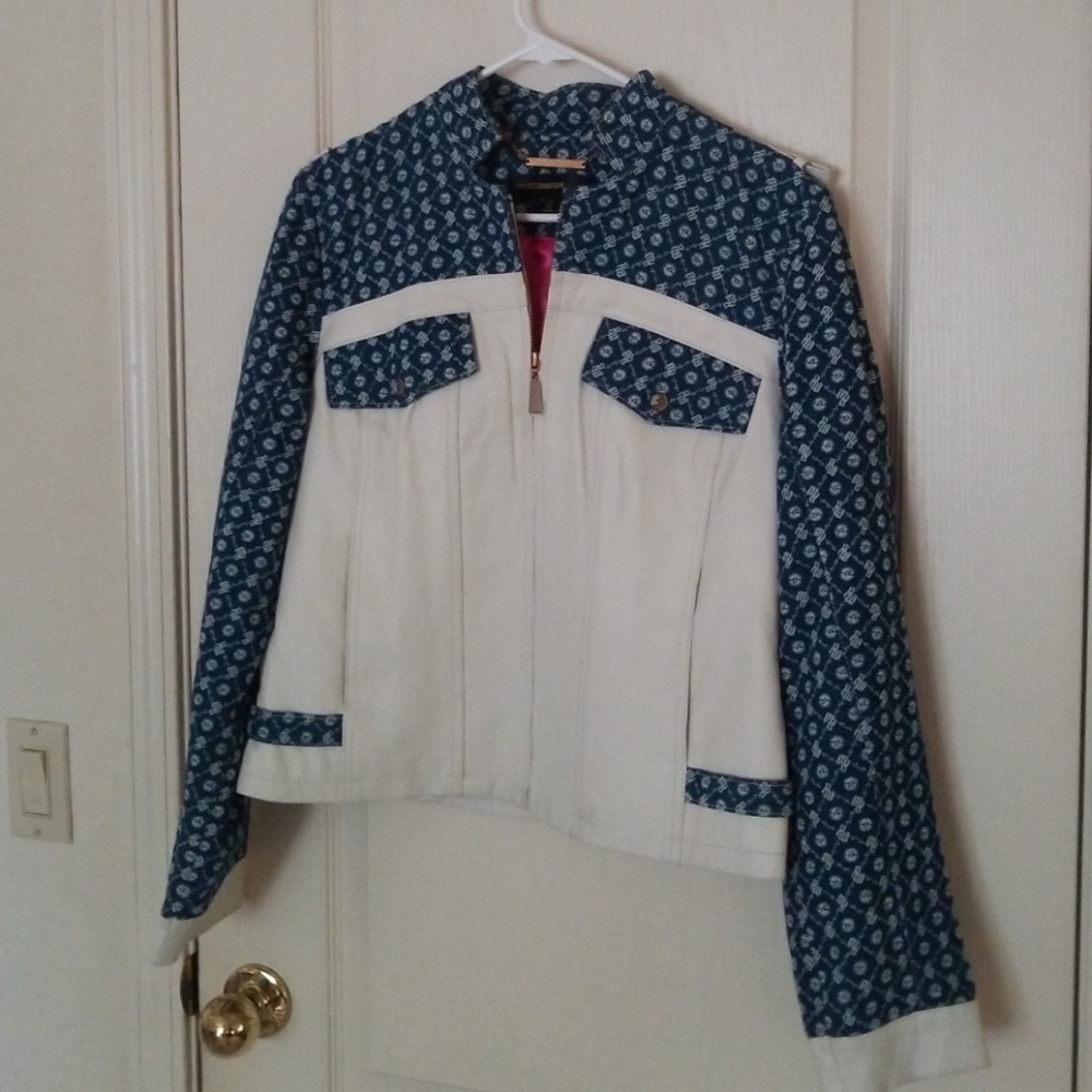 Womens Rocawear print and leather jacket sizes L